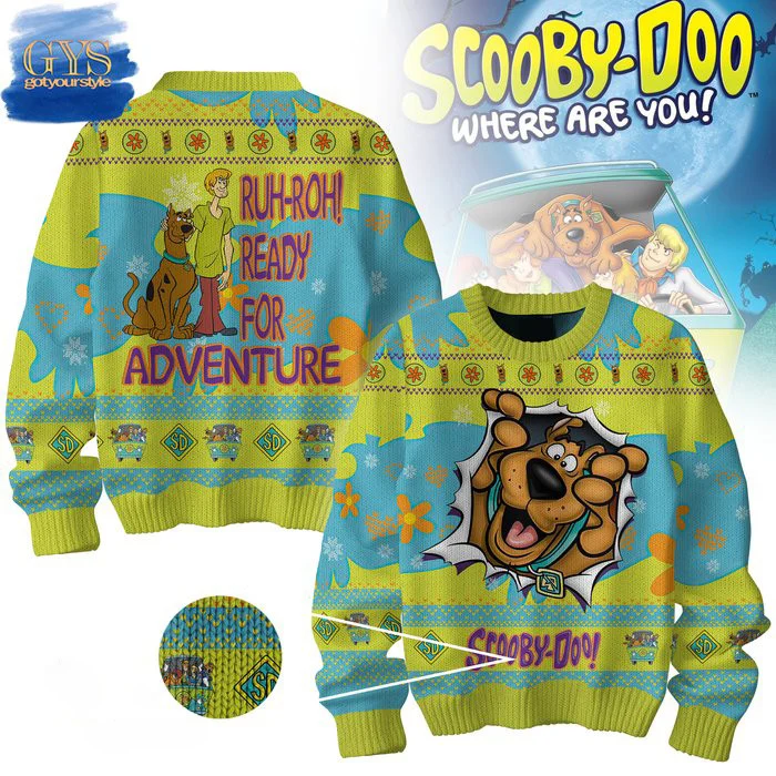 Scooby Doo Ruh-Roh Ugly Sweater , Cozy Soft Unisex Pullover SW0601