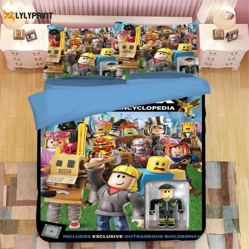 Roblox Team 16 Duvet Quilt Bedding Set , Soft Quilt, King Size, All Season Cozy Quilt QB0901