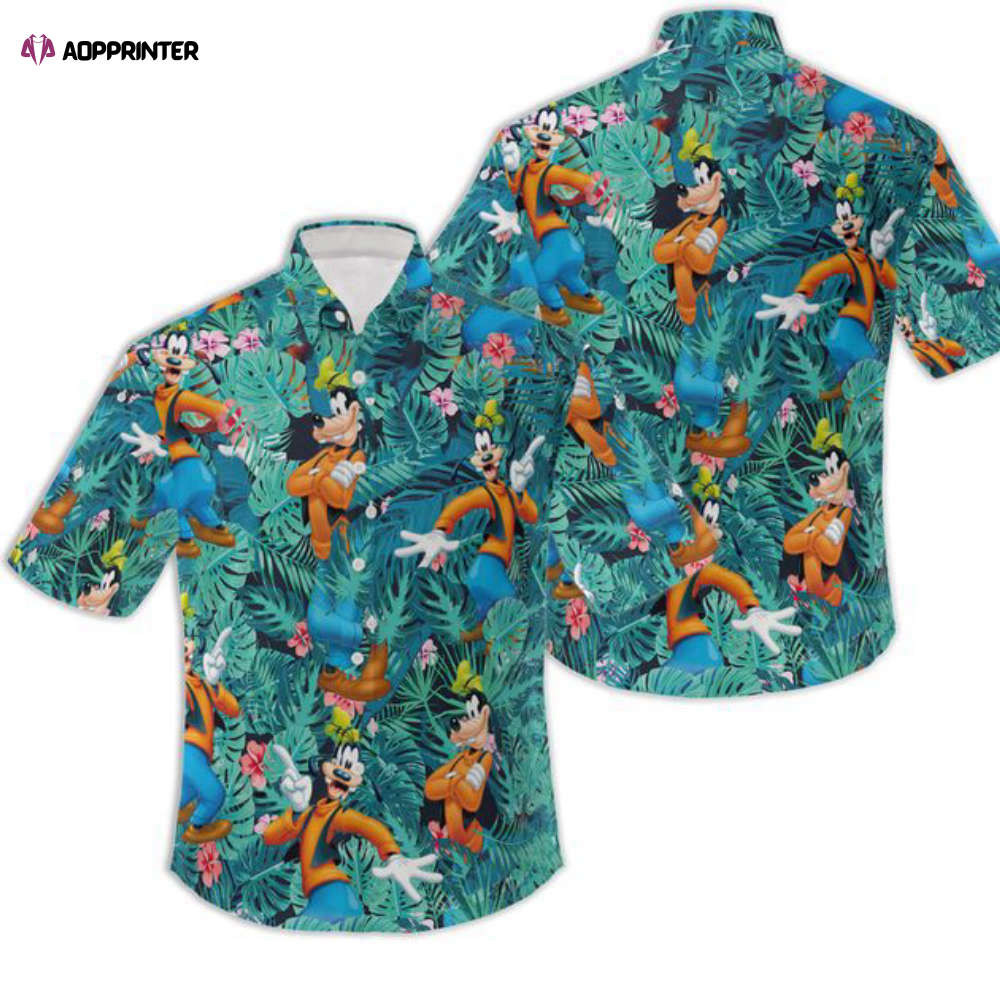 Disney goofy hawaiian shirt, donald duck hawaiian shirt HW0601