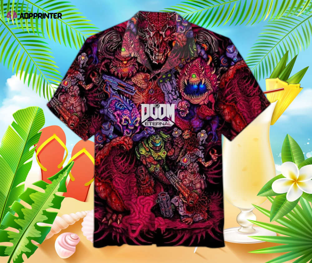 Doom Hawaiian Shirt, Vintage Hawaiian Shirt, Perfect Gift For Dad HW0601