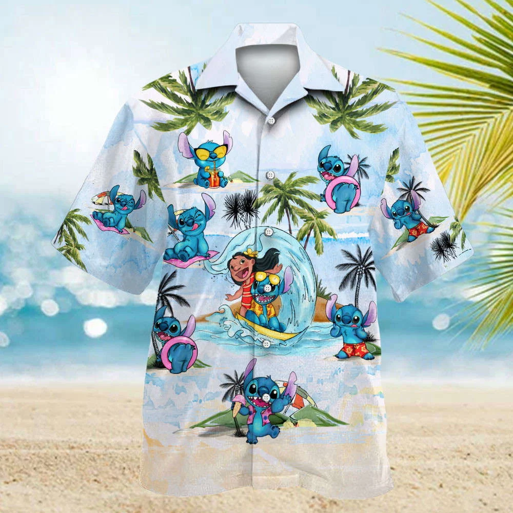 Stitch 07 Hawaiian Shirt Shorts Summer 2023 Hot HW0601
