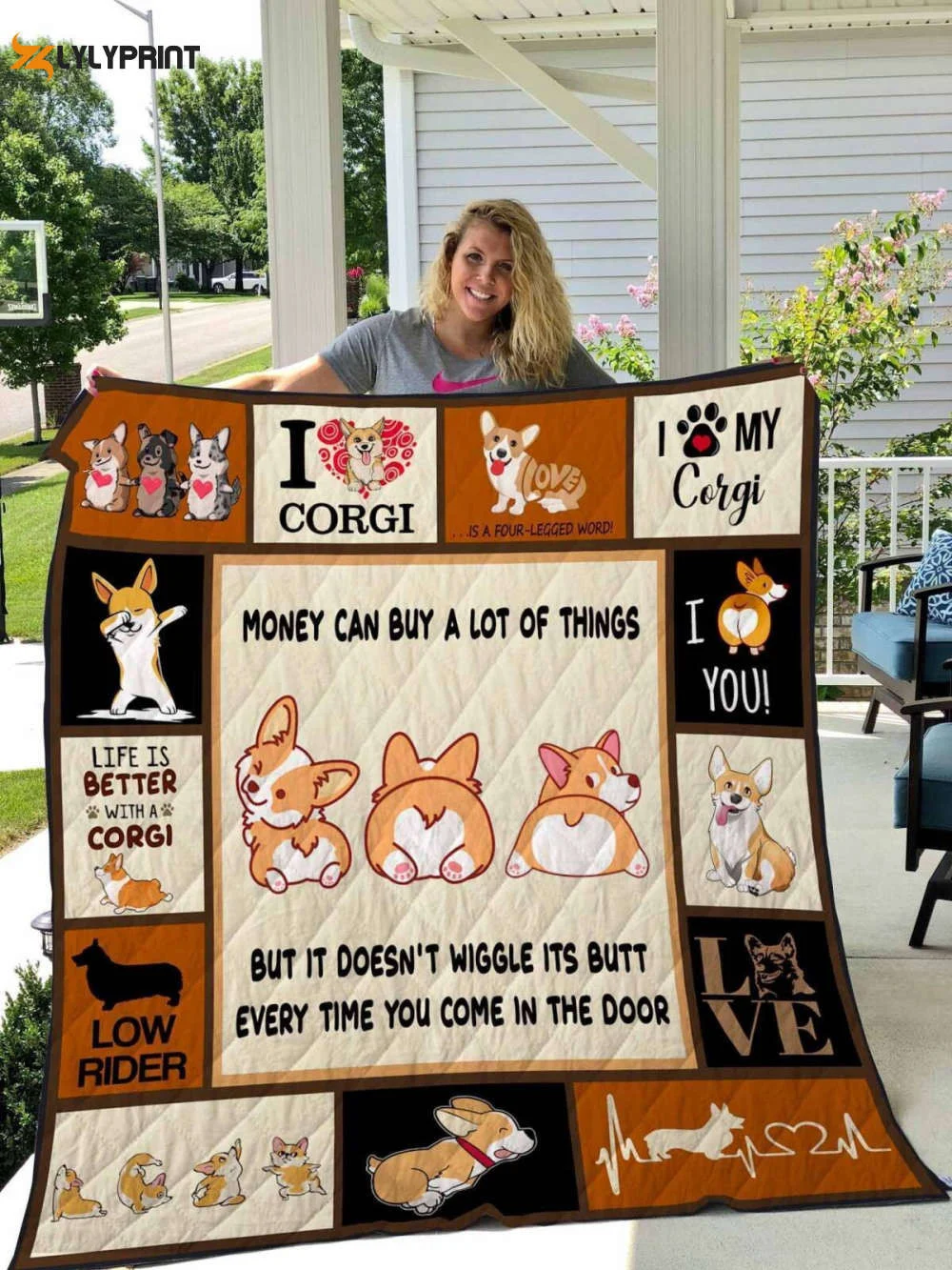 Corgi Buy A Corgi Awesome 3D Customized Quilt , Soft Quilt, King Size, All Season Cozy Quilt QB0901