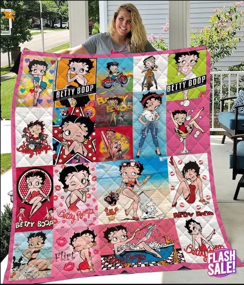 Betty Boop Quilt Blanket For Fans Home Decor Gift o , Soft Quilt, King Size, All Season Cozy Quilt QB0901