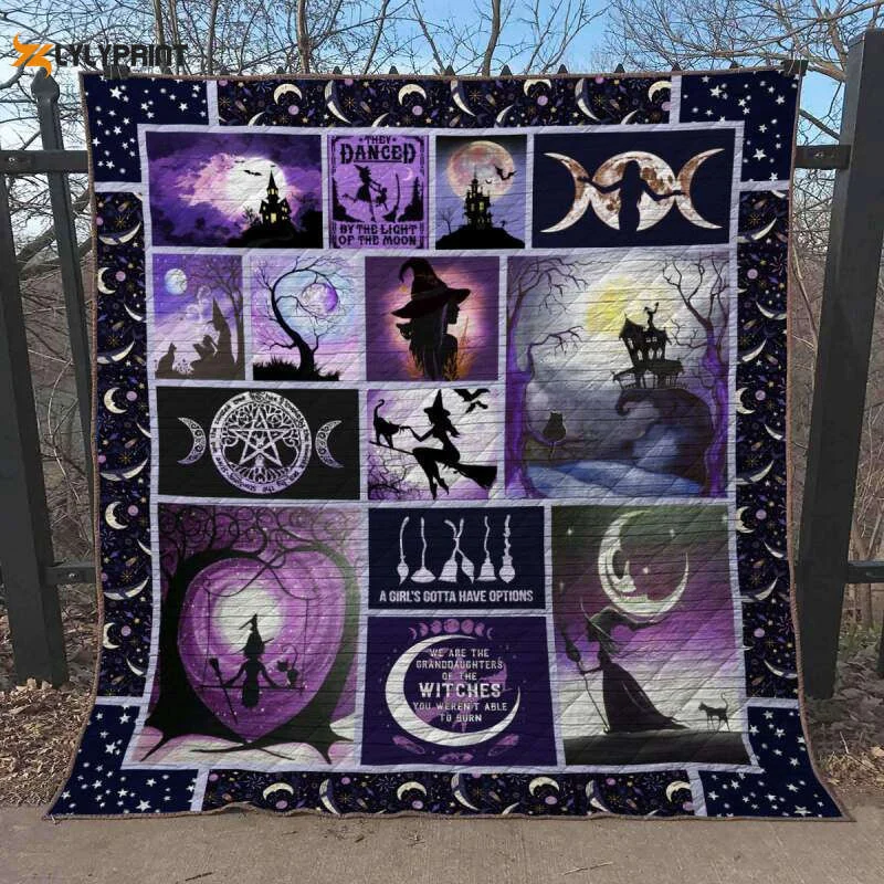 Wicca 3D Customized Quilt ,  Soft Quilt, King Size, All Season Cozy Quilt QB0901