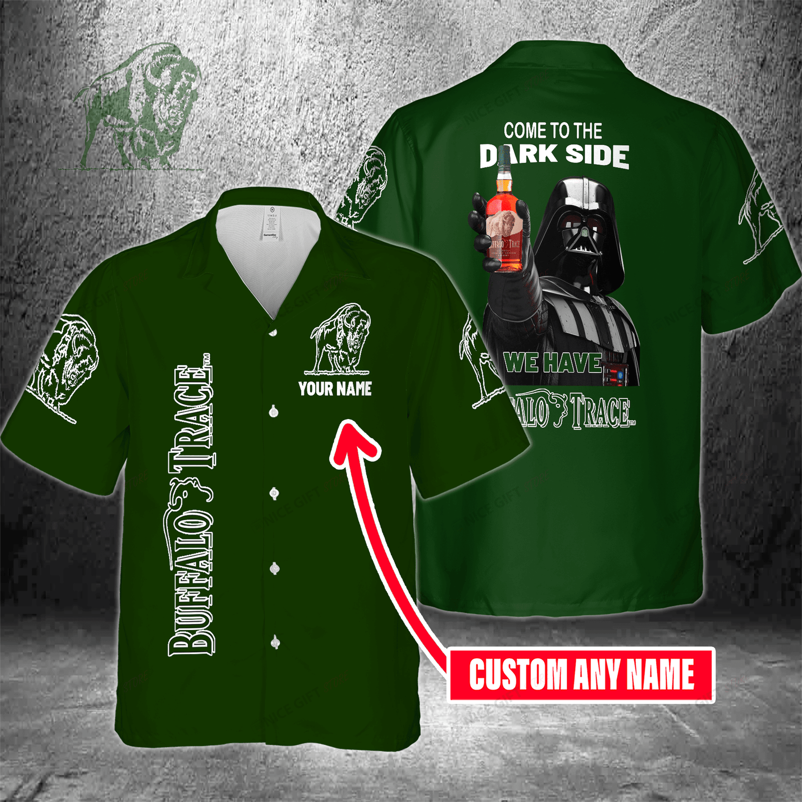 Come To The Dark Side We Have Buffalo Trace Custom Name Hawaiian Shirt For Men And Women HW0601