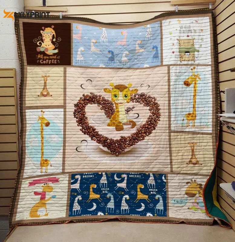 All You Need Giraffe 3D Customized Quilt Blanket For Fans Home Decor Gift ,  Soft Quilt, King Size, All Season Cozy Quilt QB0901