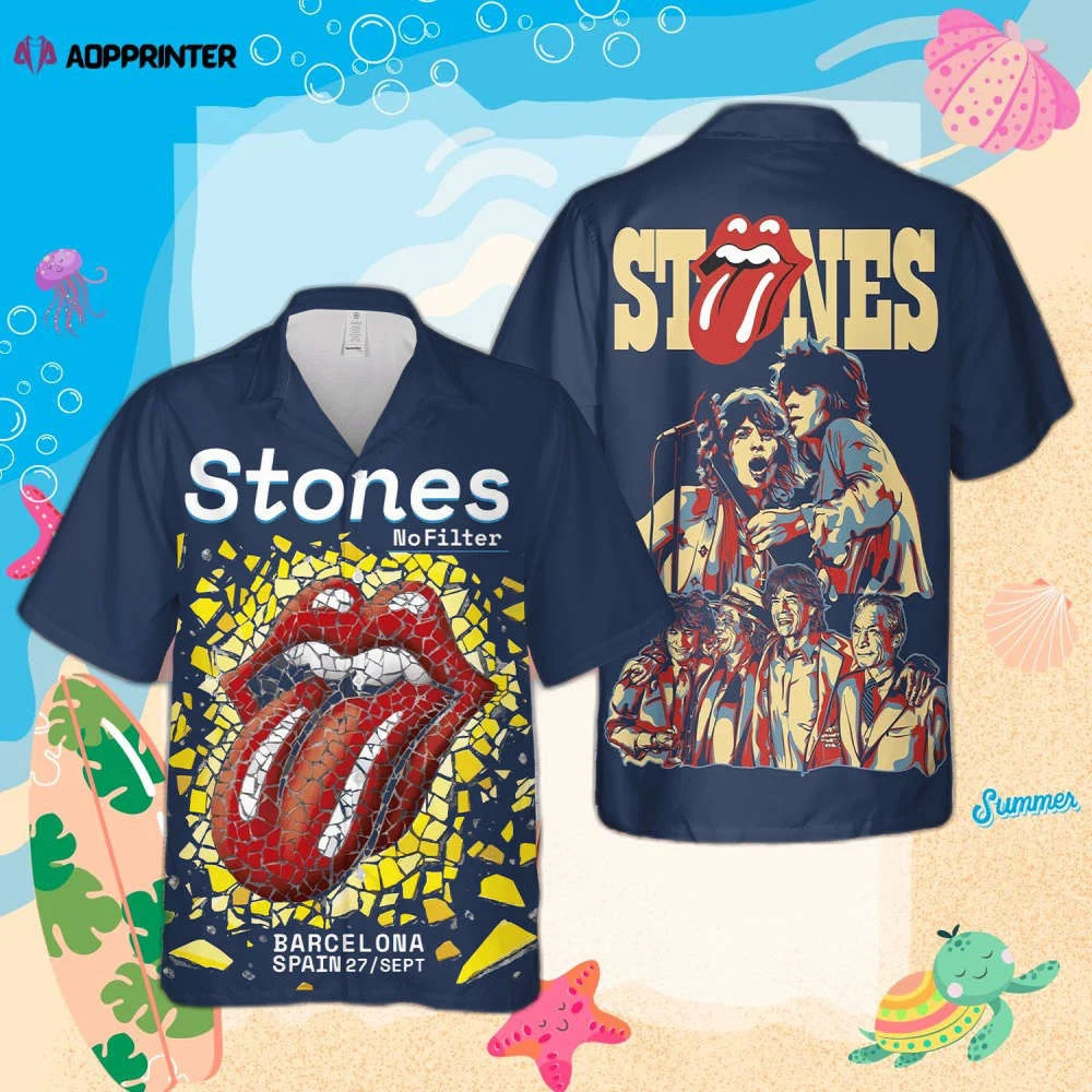 The Rolling Stones Band Tongue Symbol Hawaiian Shirt HW0601