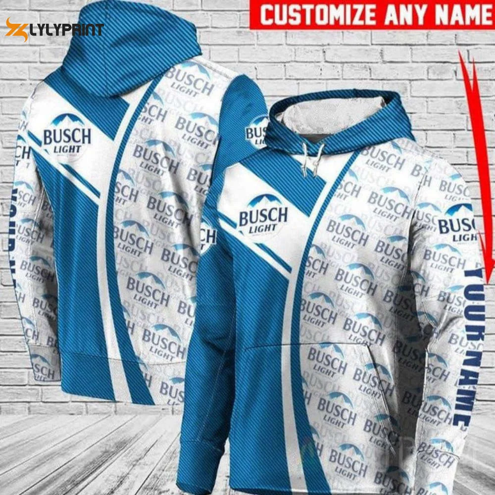 Personalized Busch Light Unisex 3D All Over Print Hoodie, Zip Hoodie HZ0501