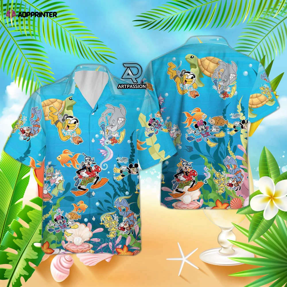 Mickey Mouse Hawaiian Shirt, Mickey and Friends Beach Shirt, For Men And Women HW0601