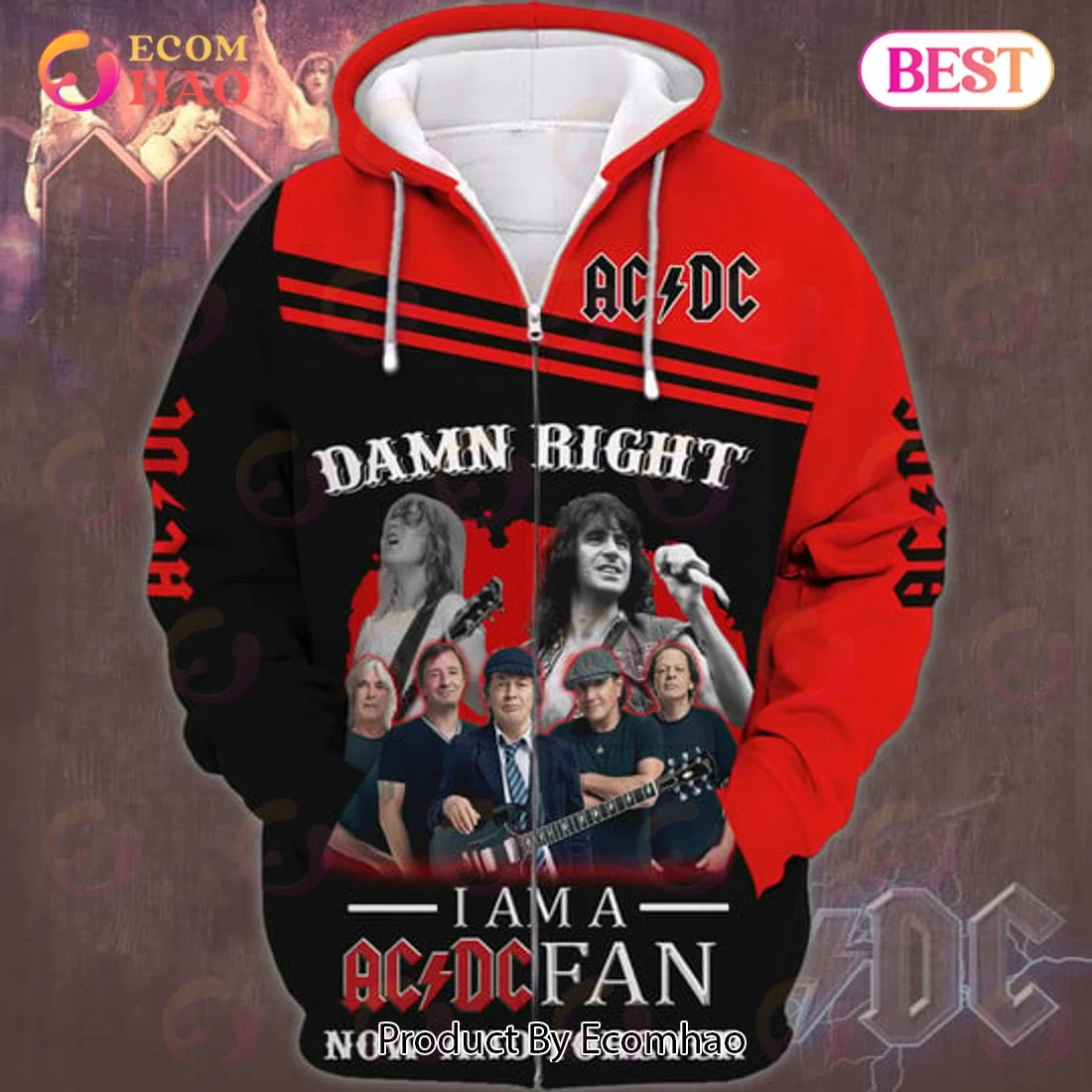 ACDC Rock Band Full Print Graphic T-Shirt, Zip Hoodie, Man – Women, Warm, Premium Quality HZ0501