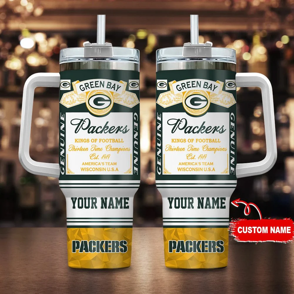 Green Bay Packers Personalized Stanley Tumbler 40oz - Ultimate Gift for Fans 0501TB40
