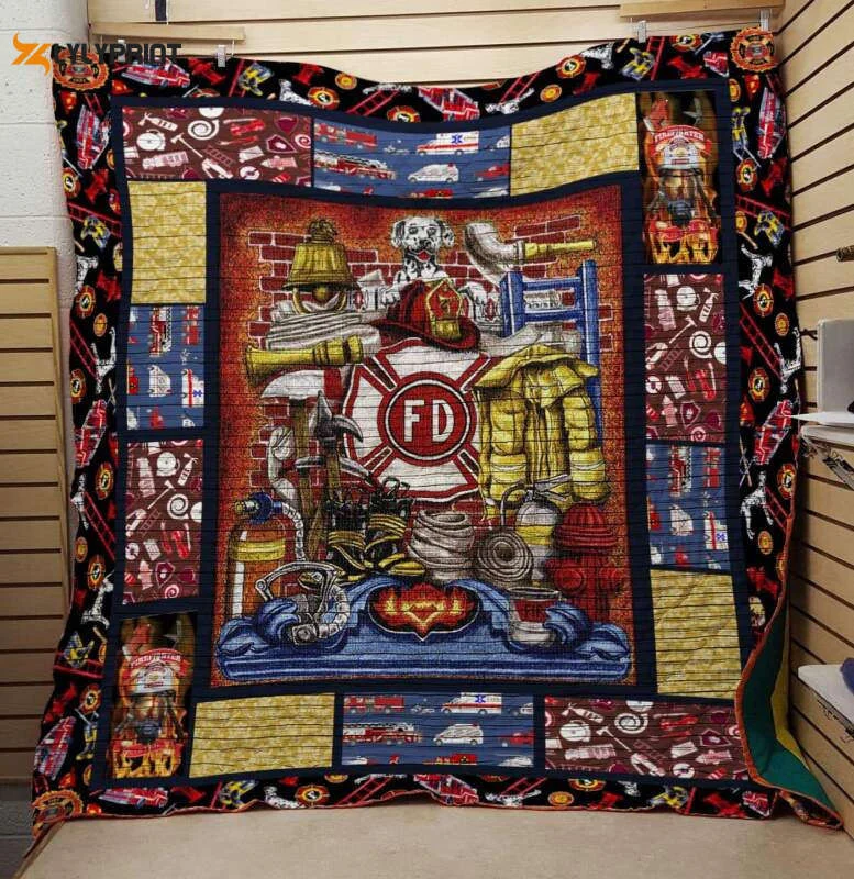 Firefighter 3D Customized Quilt Blanket For Fans Home Decor Gift ,  Soft Quilt, King Size, All Season Cozy Quilt QB0901