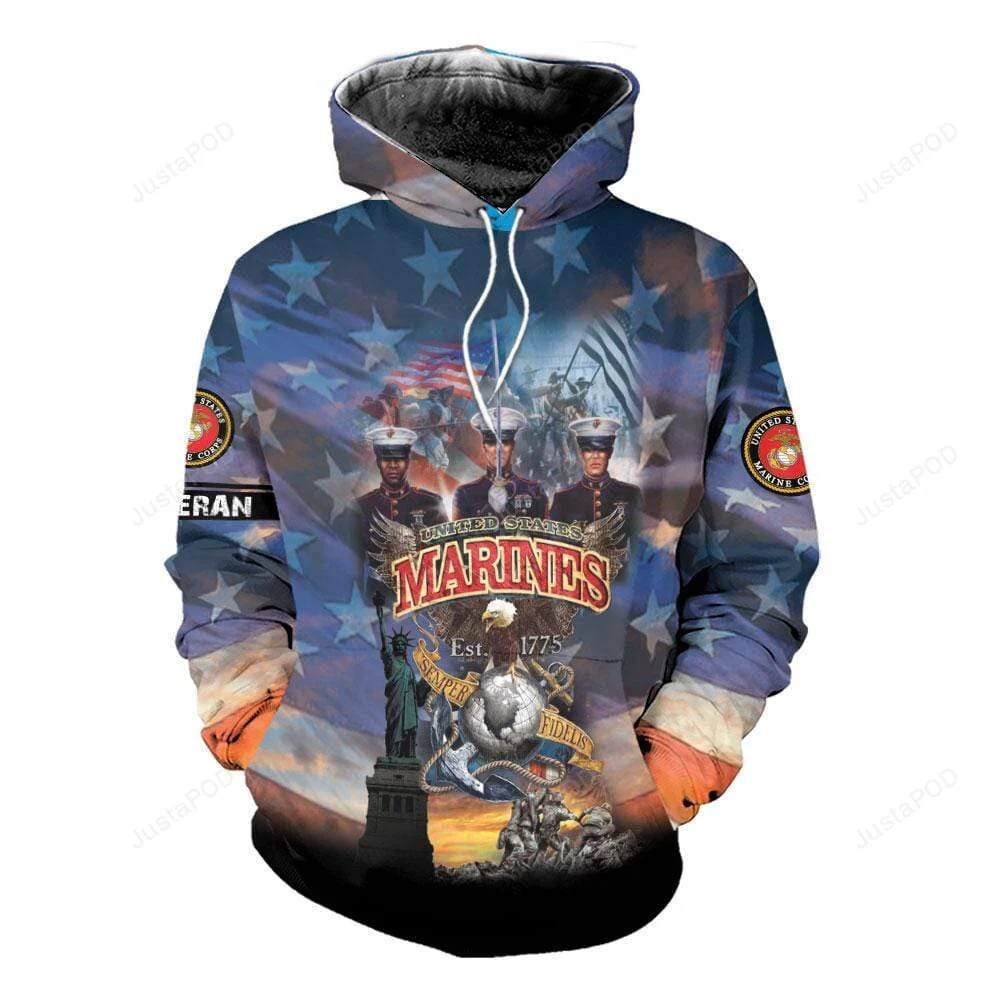 Soldier Us Army Marine Corps 3D All Print Hoodie, Zip- Up Hoodie HZ0501