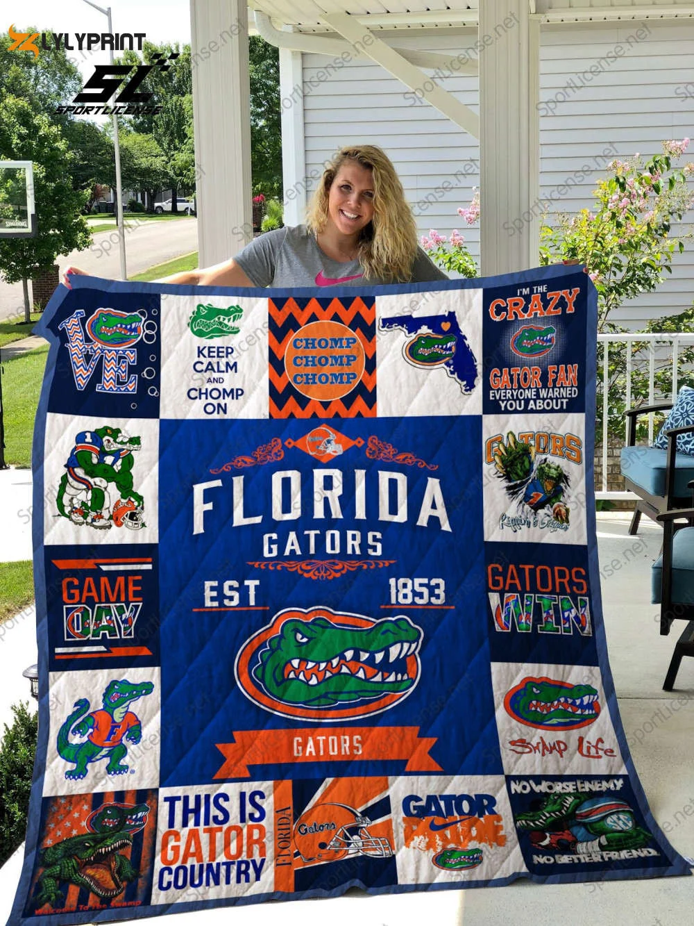 Florida Gators Quilt Blanket For Fans Home Decor Gift t , Soft Quilt, King Size, All Season Cozy Quilt QB0901