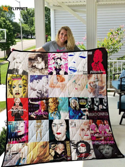 Madonna Quilt Blanket For Fans Home Decor Gift ,  Soft Quilt, King Size, All Season Cozy Quilt QB0901