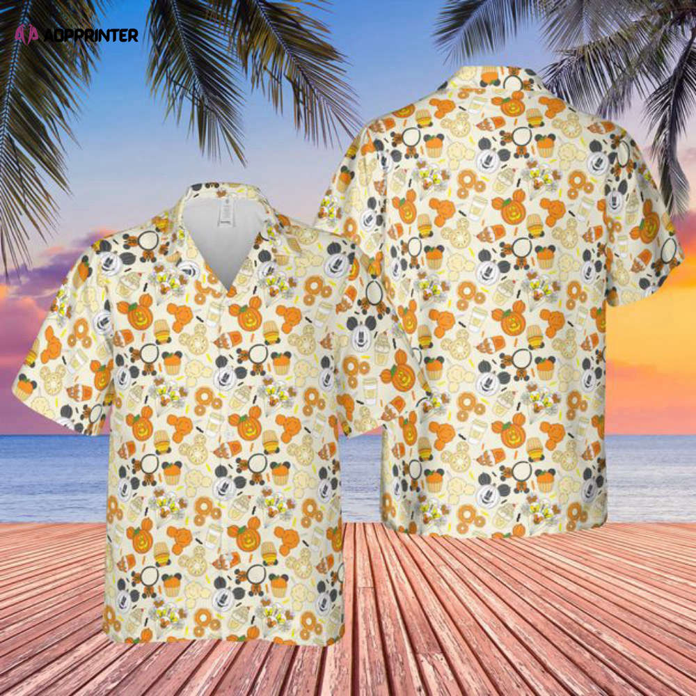 Disney Halloween Snacks – Men's Button Down Hawaiians Shirt HW0601
