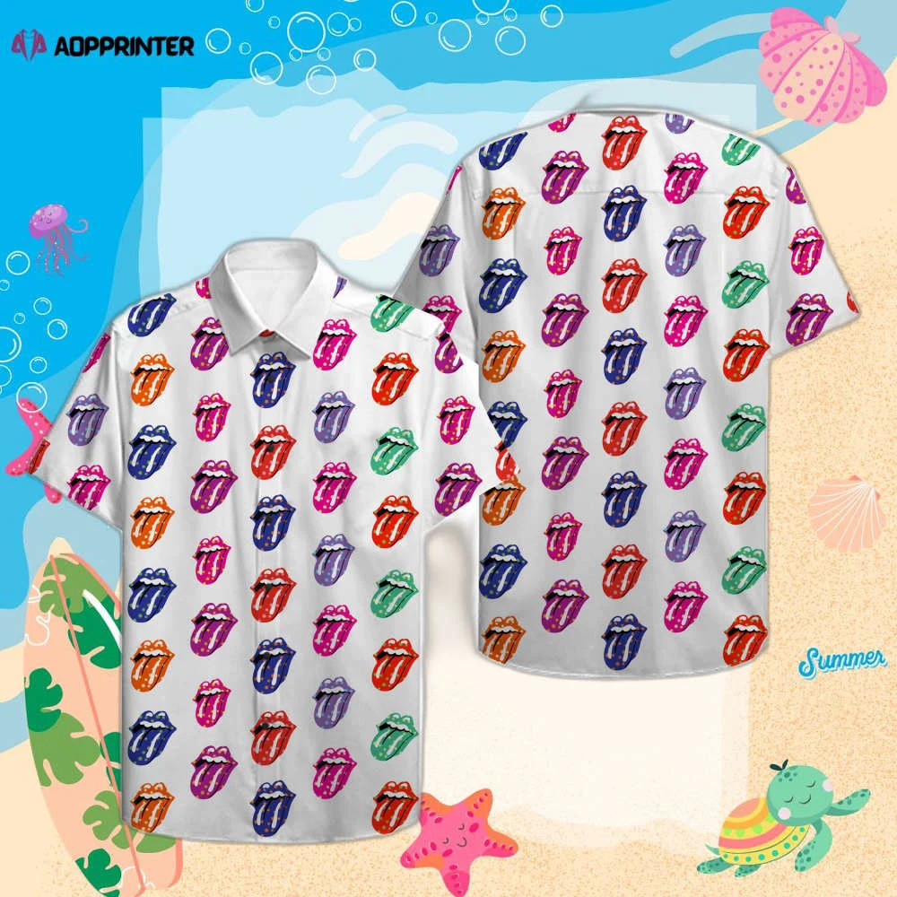 The Rolling Stones Cool Tongue Logo Hawaiian Shirt The Best Rock ‘n Roll Shirt HW0601