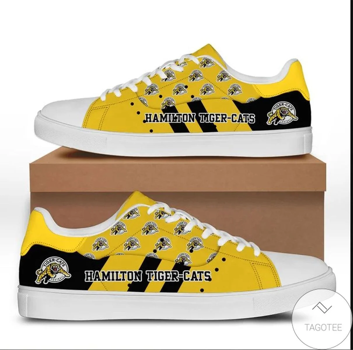 CFL Hamilton Tiger-Cats Mini Logo Stan Smith Shoes , Trendy Style Sneakers ST0801