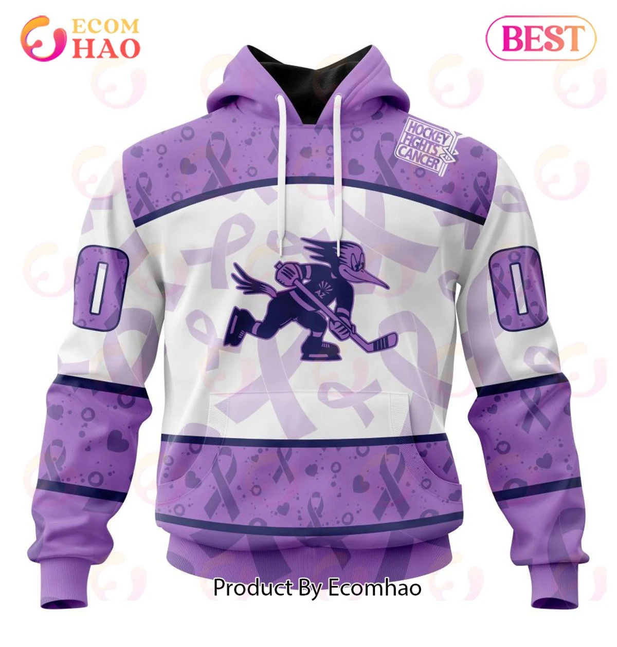 AHL Tucson Roadrunners Special Lavender Fight Cancer 3D Hoodie, Zip Hoodie, Man - Women, Warm, Premium Quality HZ0501