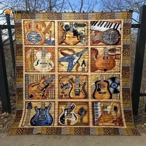 Play The Guitar 3D Customized Quilt , Soft Quilt, King Size, All Season Cozy Quilt QB0901