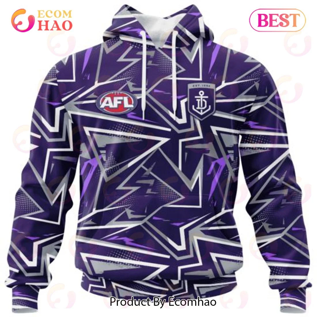 AFL Fremantle Dockers Special Abstract Design Hoodie, Zip Hoodie, Man - Women, Warm, Premium Quality HZ0501