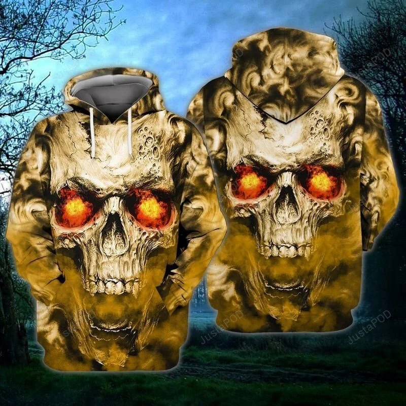 Skull Art 3D All Over Printed Hoodie, Zip- Up Hoodie HZ0501