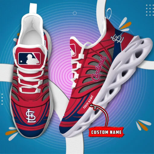 MLB St. Louis Cardinals Custom Name Max Soul Shoes V6 for Men and Women MS0601