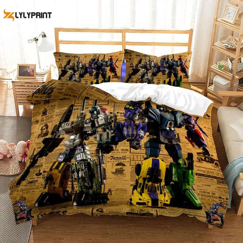 Transformers 22 Duvet Quilt Bedding Set , Soft Quilt, King Size, All Season Cozy Quilt QB0901