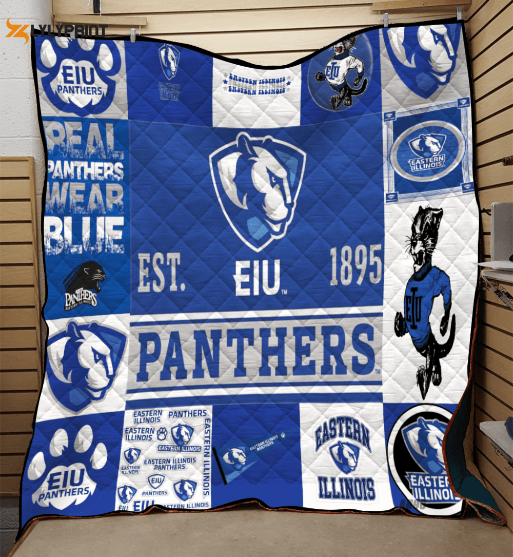 Eastern Illinois Panthers 1 Quilt Blanket For Fans Home Decor Gift , Soft Quilt, King Size, All Season Cozy Quilt QB0901
