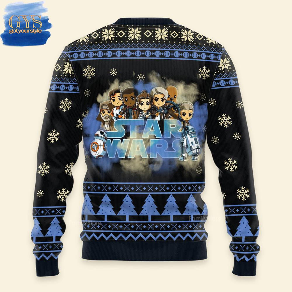 Star Wars Cartoon Characters Christmas Ugly Sweater , Cozy Soft Unisex Pullover SW0601