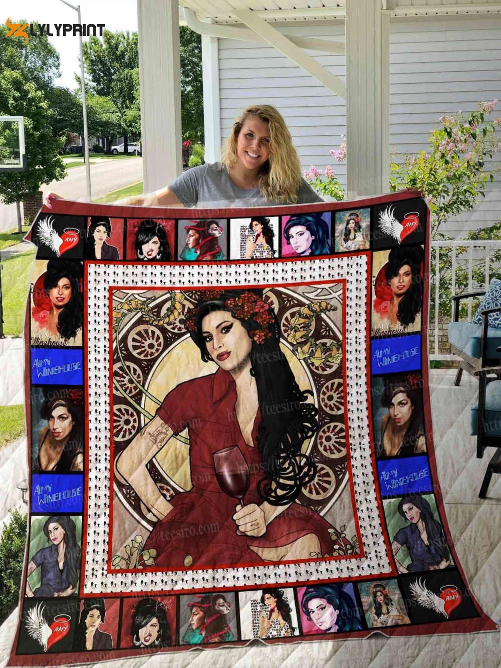 Amy Winehouse Quilt Blanket For Fans Home Decor Gift , Soft Quilt, King Size, All Season Cozy Quilt QB0901