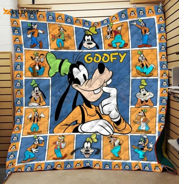 Disney Goofy Christmas Gift Personalized, Goofy Gift For Fan, Goofy Quilt Blanket For Fans Home Decor Gift ,  Soft Quilt, King Size, All Season Cozy Quilt QB0901