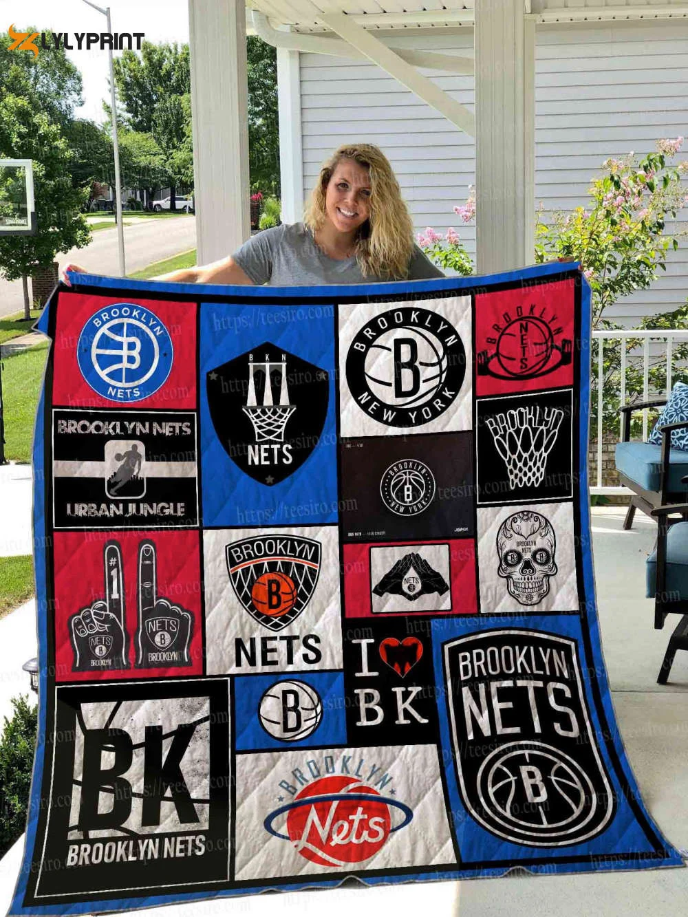 Brooklyn Nets 2 Quilt Blanket For Fans Home Decor Gift , Soft Quilt, King Size, All Season Cozy Quilt QB0901