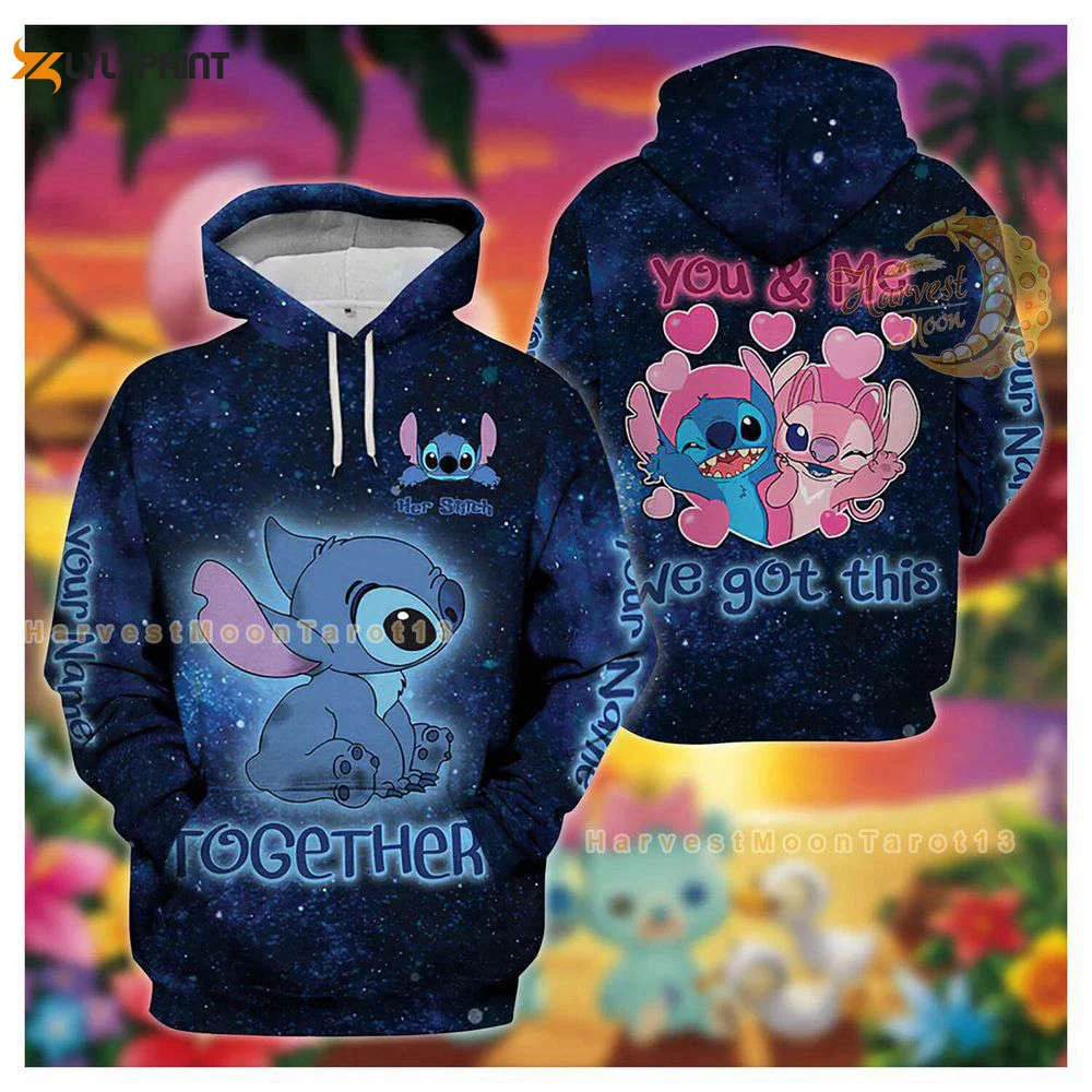 Couples Stitch And Angel Couple Hoodie HZ0501