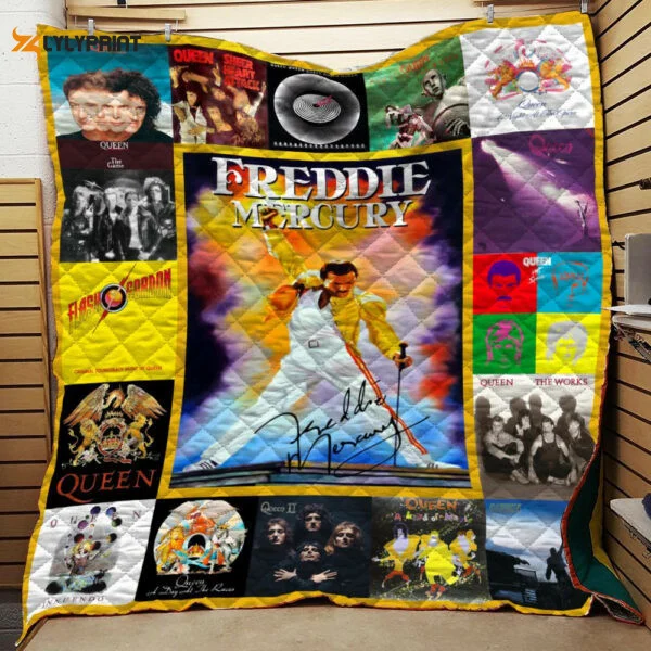 Freddie Mercury Queen Album Music Thank You For The Memories Gift For Home Decor ,  Soft Quilt, King Size, All Season Cozy Quilt QB0901