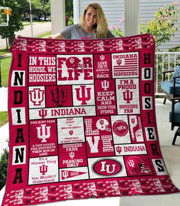 Ncaa Indiana Hoosiers 3D Customized Personalized 3D Customized Quilt Blanket For Fans Home Decor Gift ,  Soft Quilt, King Size, All Season Cozy Quilt QB0901