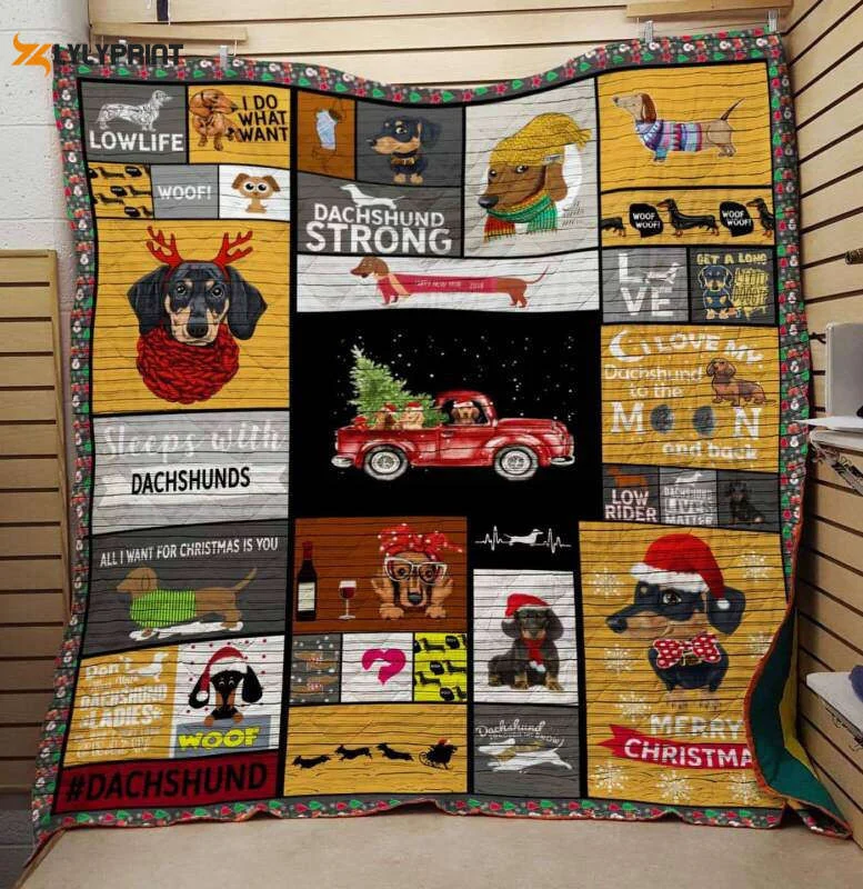 Dachshund Strong 3D Customized Quilt Blanket For Fans Home Decor Gift ,  Soft Quilt, King Size, All Season Cozy Quilt QB0901