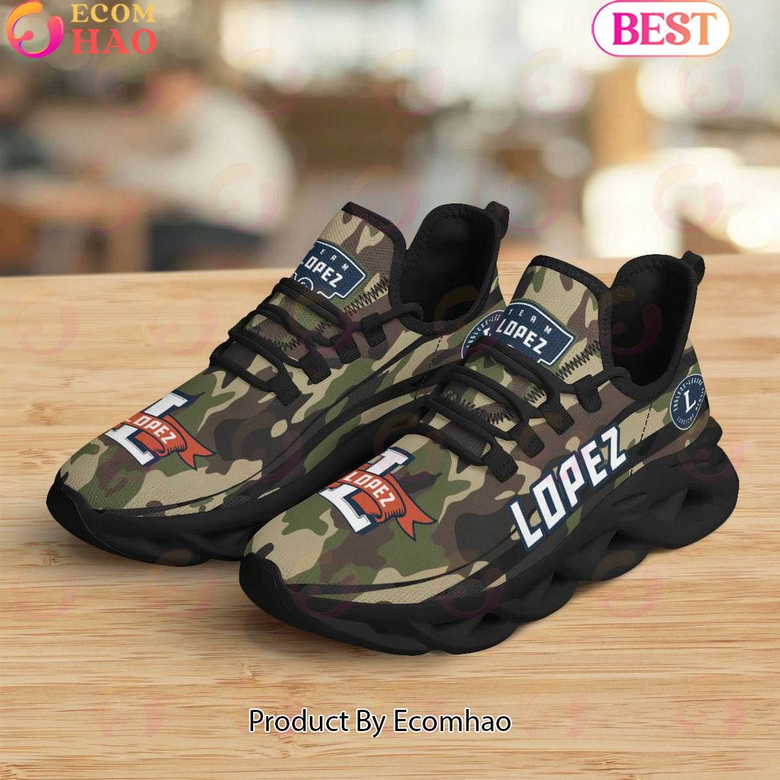 Lopez Endless Legend Lifetime Member Special Camo Military Design Max Soul Shoes, Sneakers  Unisex sneakers MS0601