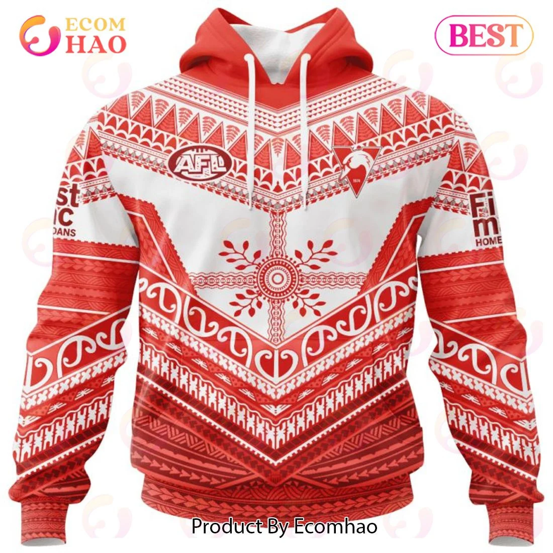 AFL Sydney Swans Special Pasifika Design 3D Hoodie, Zip Hoodie, Man - Women, Warm, Premium Quality HZ0501
