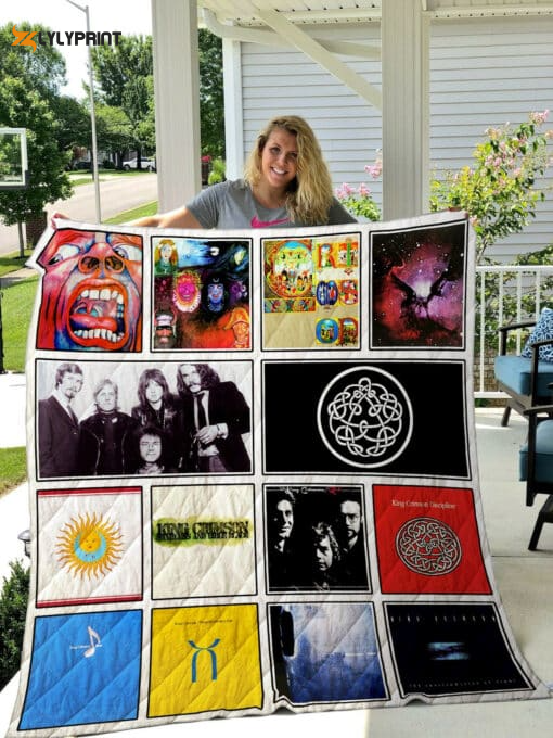 King Crimson Quilt Blanket For Fans Home Decor Gift , Soft Quilt, King Size, All Season Cozy Quilt QB0901