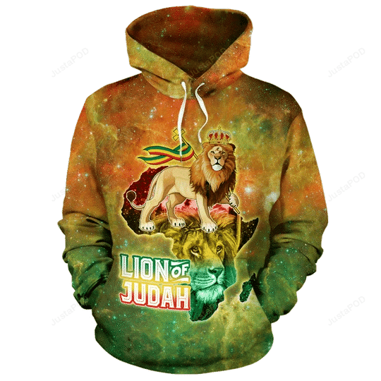 Lion Of Judah Colorful 3D All Over Printed Hoodie, Zip- Up Hoodie HZ0501
