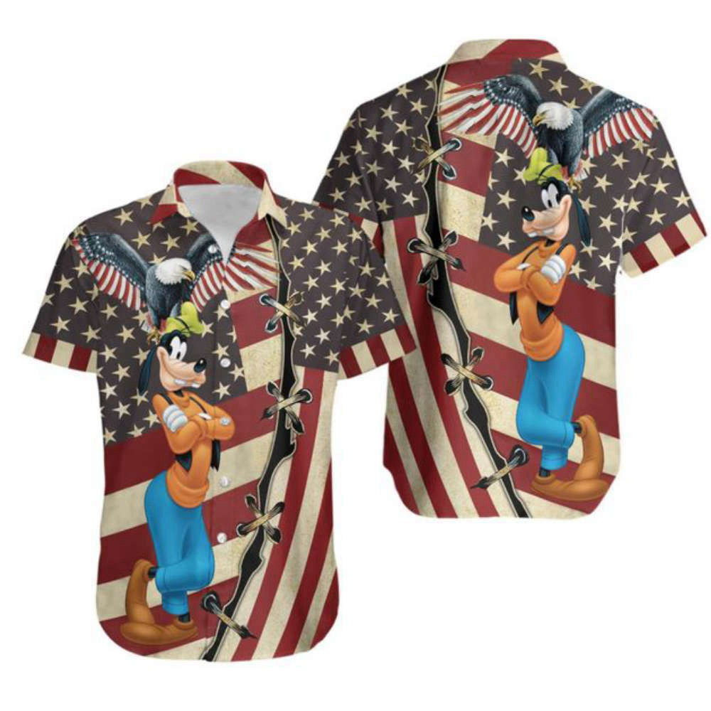 Goofy Hawaiian shirt 4th July US Flag Patriot Day Goofy Hawaii shirt HW0601