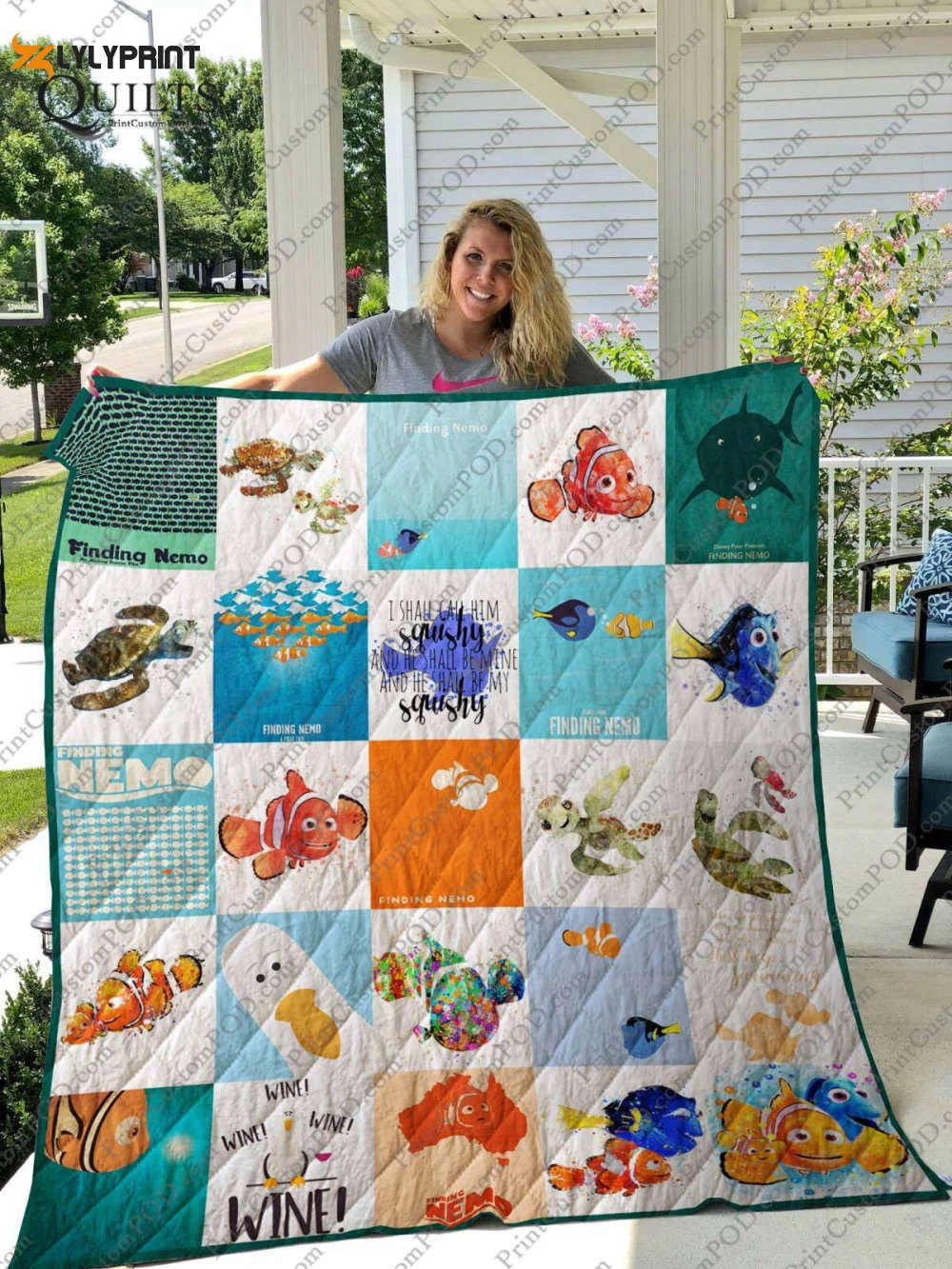 Finding Nemo 3D Customized Quilt Blanket ,  Soft Quilt, King Size, All Season Cozy Quilt QB0901