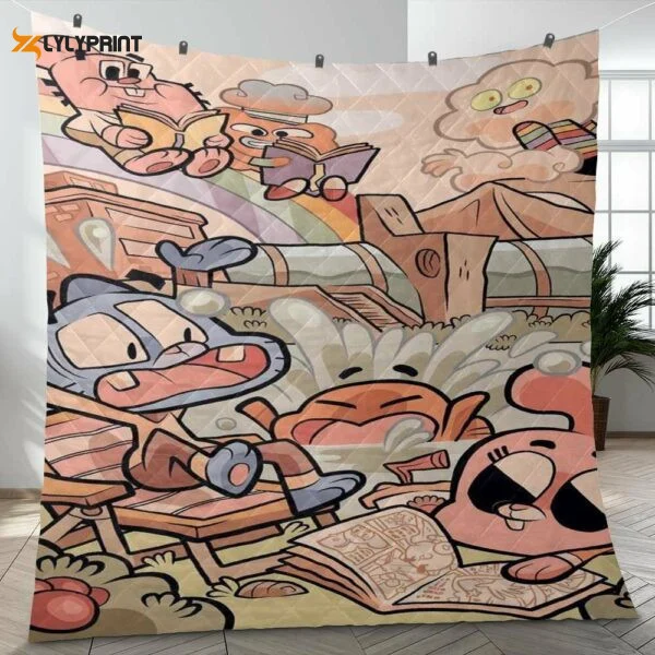 Anais Watterson The Amazing World Of Gumball Tv Show Cartoon Christmas Gifts Lover Quilt Blanket For Fans Home Decor Gift ,  Soft Quilt, King Size, All Season Cozy Quilt QB0901