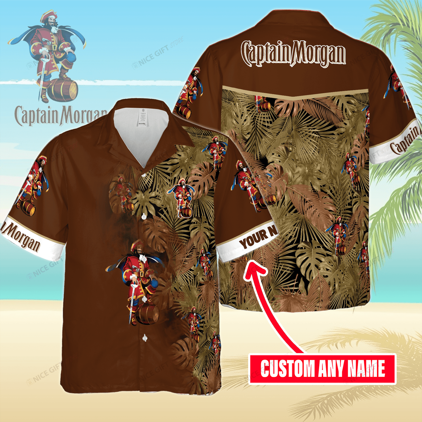 Captain Morgan Custom Name Hawaiian Shirt For Men And Women HW0601