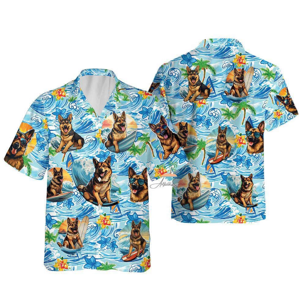 Funny Dog Hawaiian Shirt, Gift For Men And Women, Dog Tropical Beach Hawaii Shirts HW0601