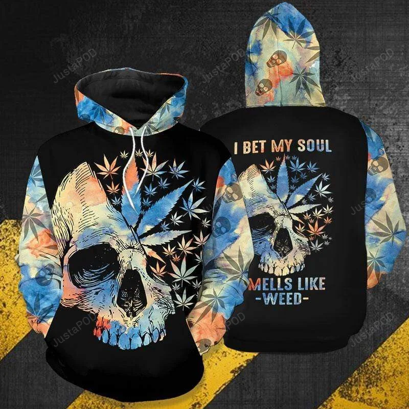 My Soul Smell Like Weed Skull 3D All Print Hoodie, Zip- Up Hoodie HZ0501