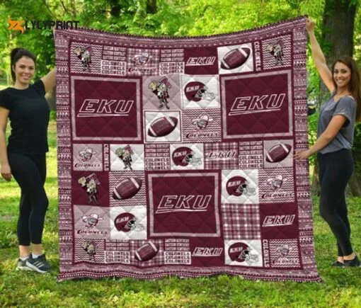 Eastern Kentucky Colonels Quilt Blanket For Fans Home Decor Gift , Soft Quilt, King Size, All Season Cozy Quilt QB0901
