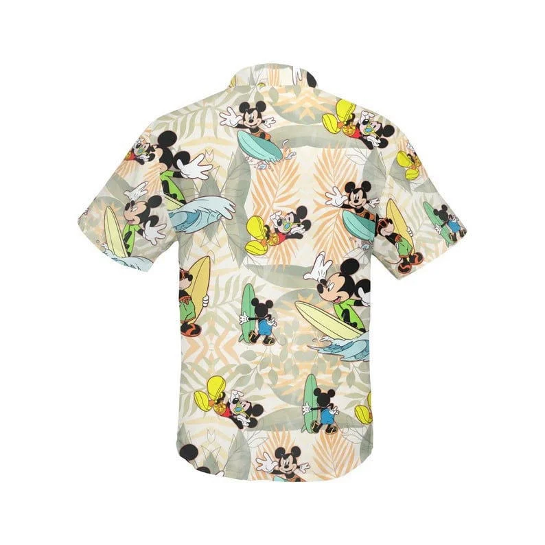 Mickey Mouse Surfing Disney Graphics All Print 3D Hawaiian Shirt HW0601
