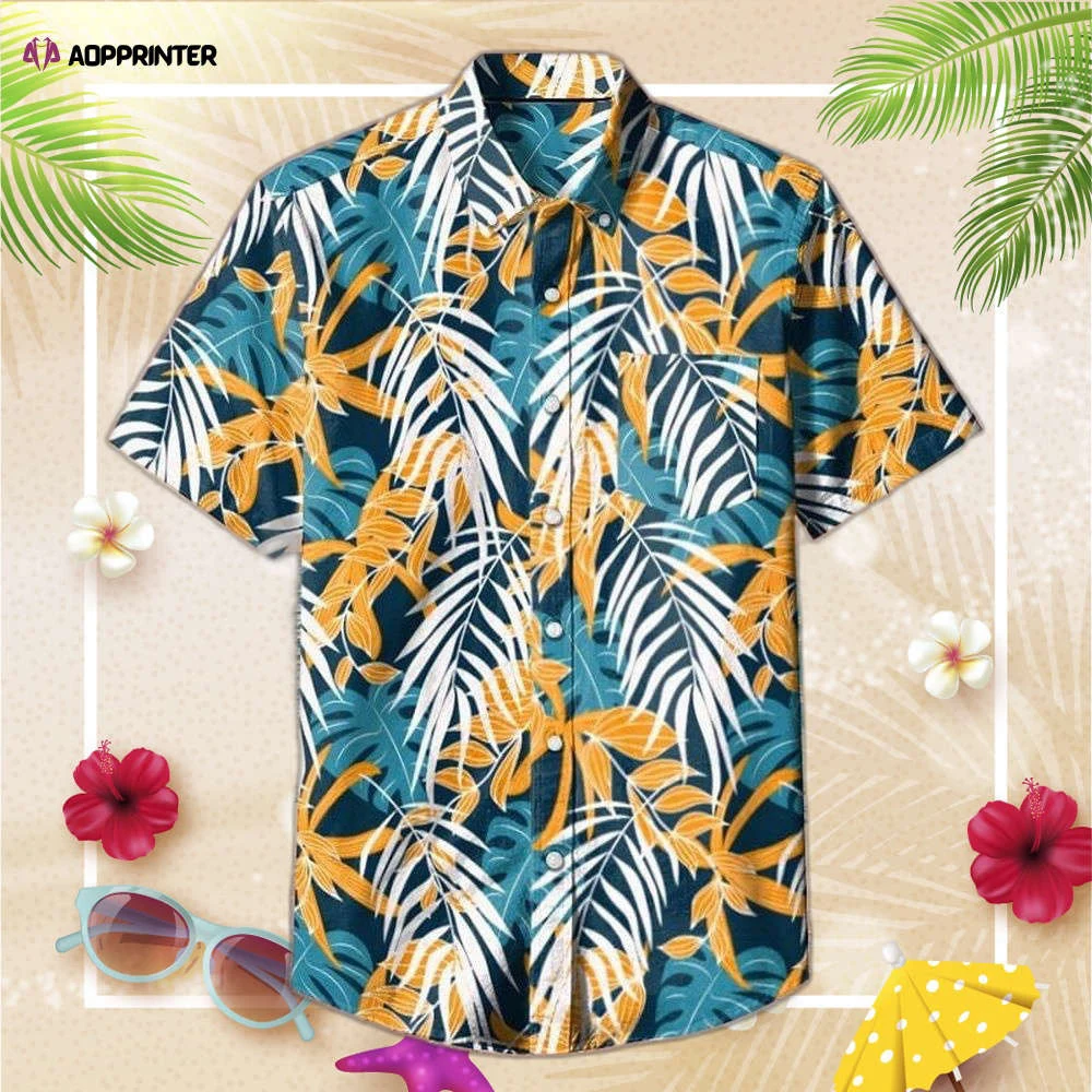 Leaf design vintage Hawaiian Shirt, Gift For Men And Women HW0601